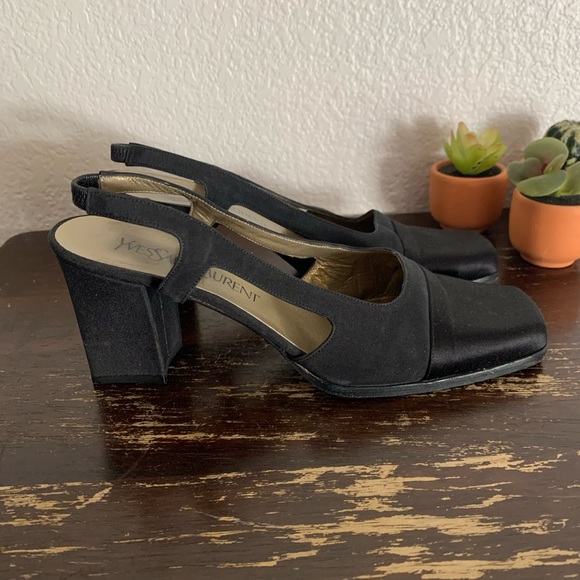 Yves Saint Laurent | Vintage satin square toe 7.5 - Picture 2 of 8